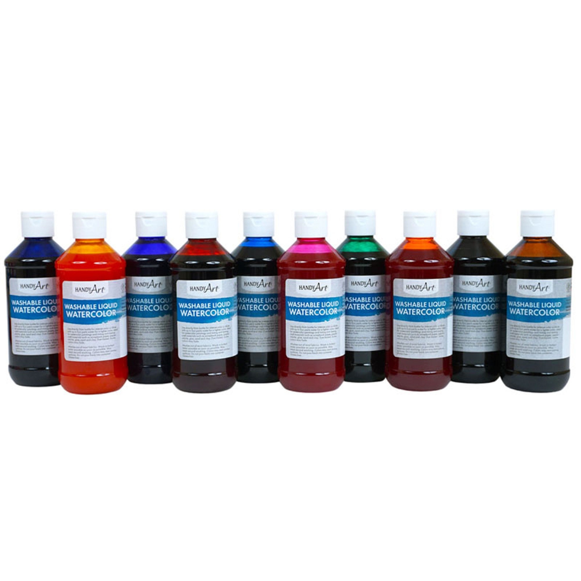 Liquid Watercolor Paint Set, 10 8 Oz Bottles, Certified Non-toxic 