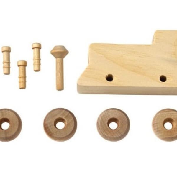 Kids Craft Kit, Wooden Toy Train DIY Craft Kit, Party Favor or Bulk Craft Kit in Sets of 4 or More - Ready to Build and Decorate