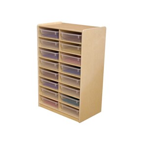Paper Storage, Letter Tray Organizer with (16) 3-Inch Compartments and Optional Trays