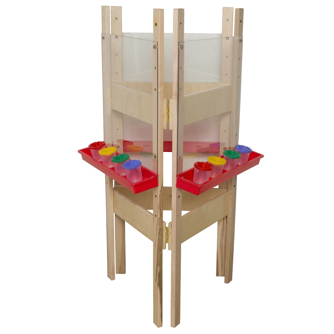 Easel 3sided Adjustable Kid's Easel With Acrylic Art Etsy