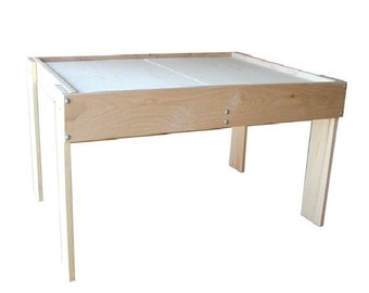 Mini Train Table, Activity Table, Play Table, Unfinished Wood Furniture