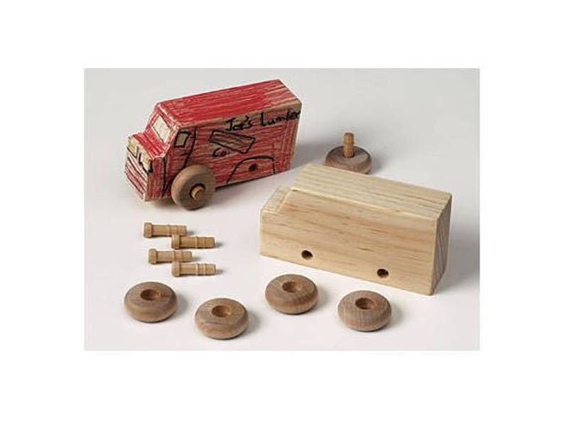 Kids Craft Kit Wooden Toy Truck DIY Craft Kit Ready to Build image 2