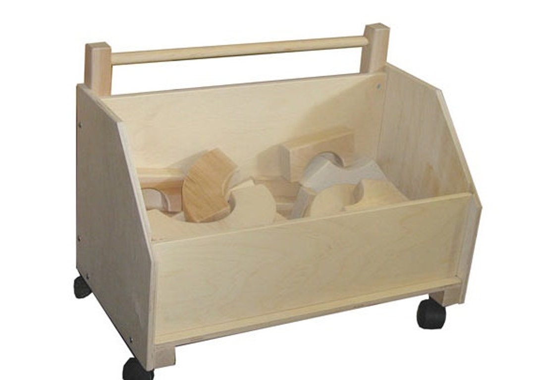 Toy Chest on Wheels, Library Caddy on Wheels, Toy Storage on Wheels