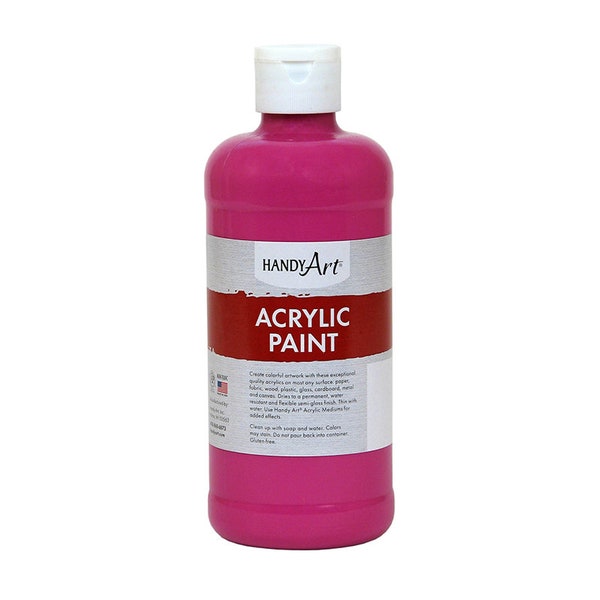 Acrylic Paint, Magenta, 16 oz, Certified Non Toxic Acrylic Art Paint