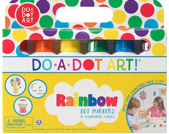 Marcadores Do A Dot Art, 6 marcadores arcoíris lavables, no tóxicos