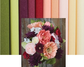 Crepe Paper, Extra Fine Crepe Paper Rolls in 10 Assorted Colors