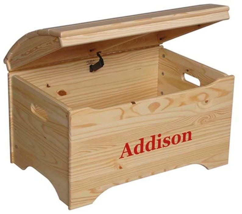 Treasure Chest Toy Box Wooden Toy Chest Unfinished Wood Toy Etsy