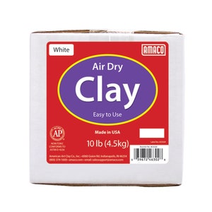 Air Dry Clay, White, 10 lbs., Non-toxic and Made in the USA