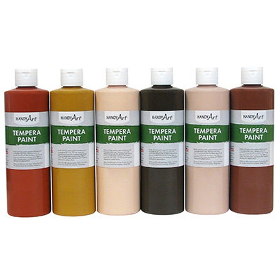 Colorations Washable Tempera Paint, Set of 6 Colors, 8 Oz New