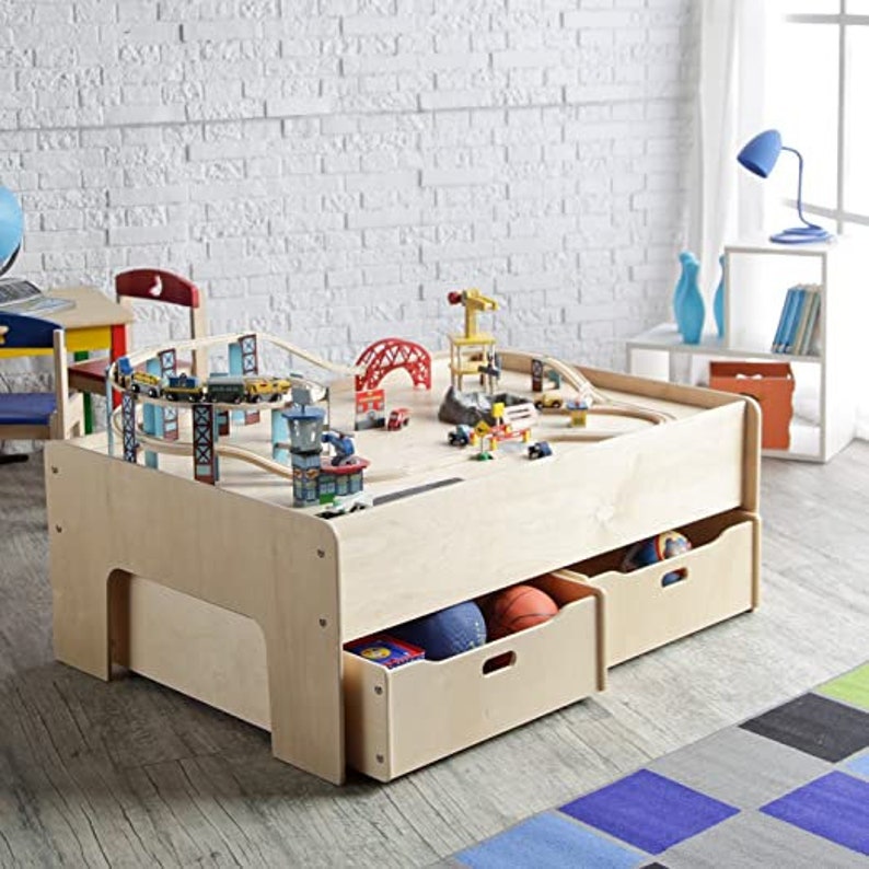 Train Table Play Table W/ Optional Storage Drawers Etsy