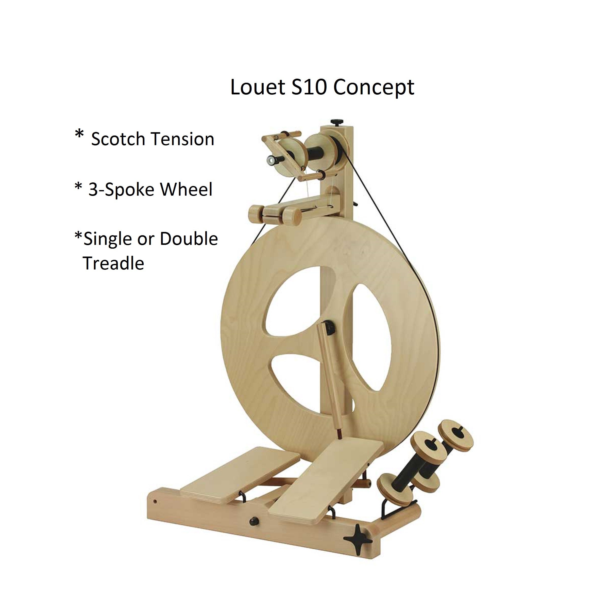 Louet S10 Concept 3Spoke Spinning Wheel w/ Scotch Tension Etsy