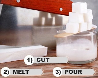 Melt and Pour Soap Making Base, White Fragrance Free, 2 lbs.