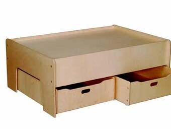 kids train table with storage