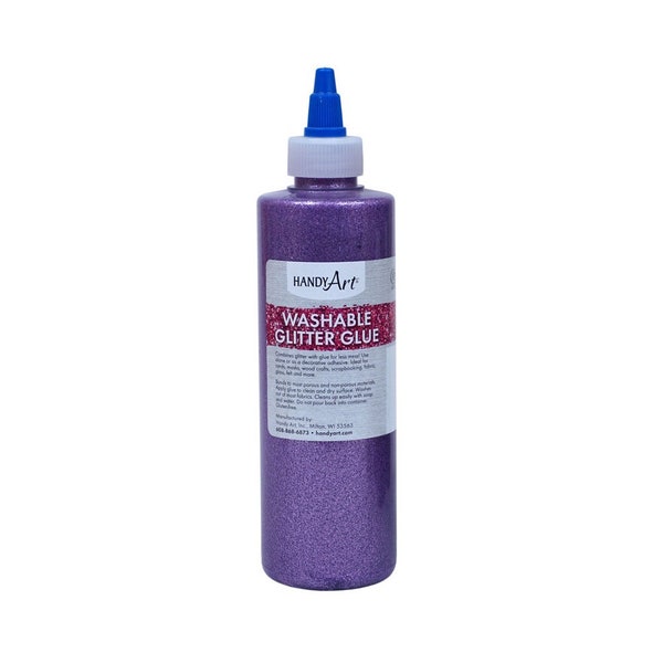 Washable Glitter Glue, Purple, 8 oz.