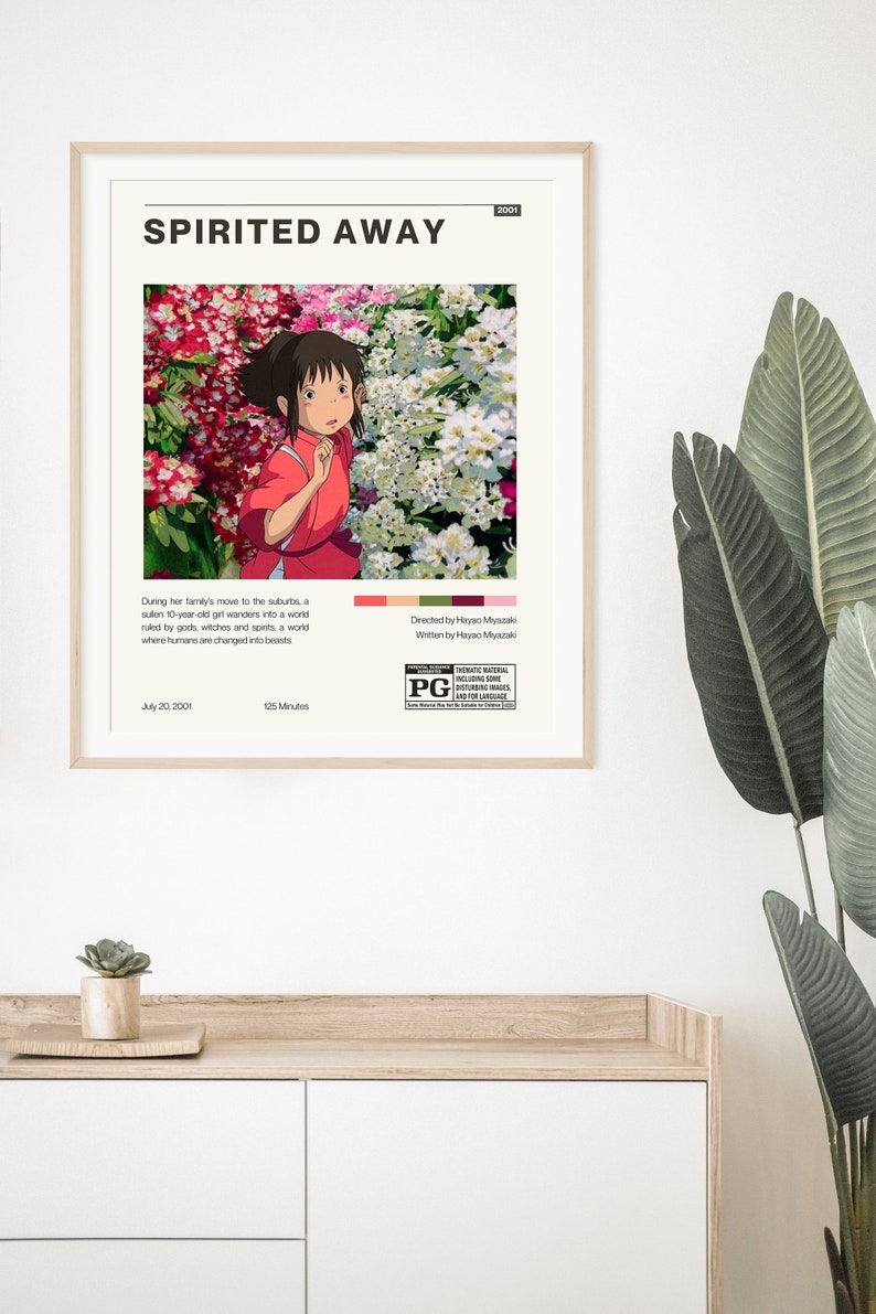 SPIRITED AWAY Movie Poster Hayao Miyazaki Minimalism Movie Poster Anime