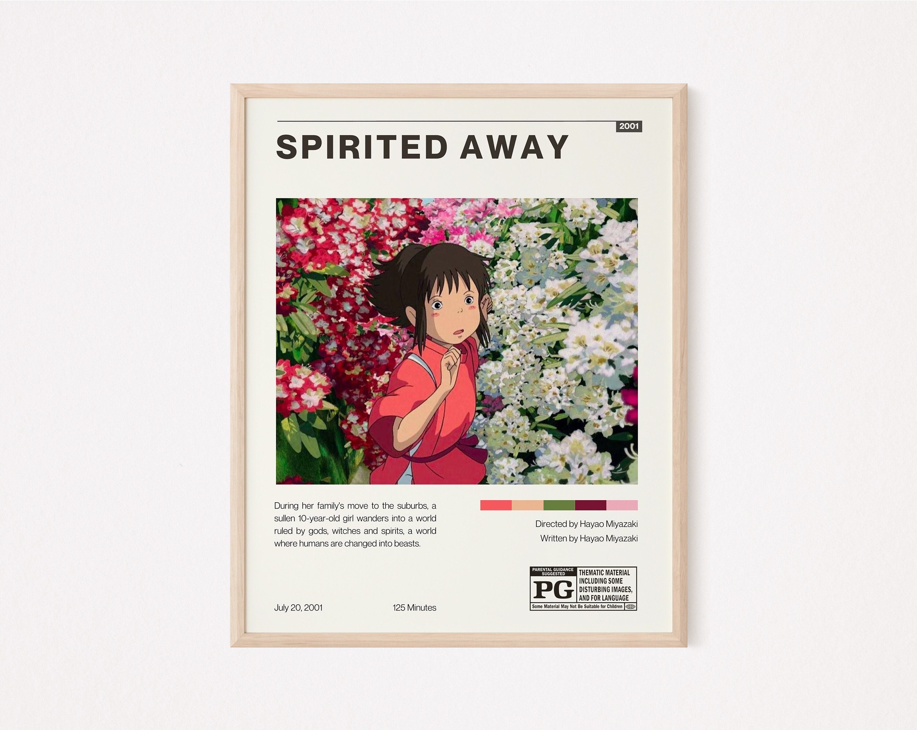 SPIRITED AWAY Movie Poster Hayao Miyazaki Minimalism Movie Poster Anime