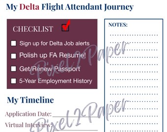 Mini diario Delta FA Journey - 8.5"x11"