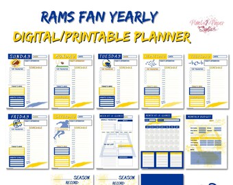 Rams Fan - Planificador anual digital - IMPRIMIBLE