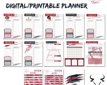 Planificador anual digital para fanáticos de los Texans - IMPRIMIBLE