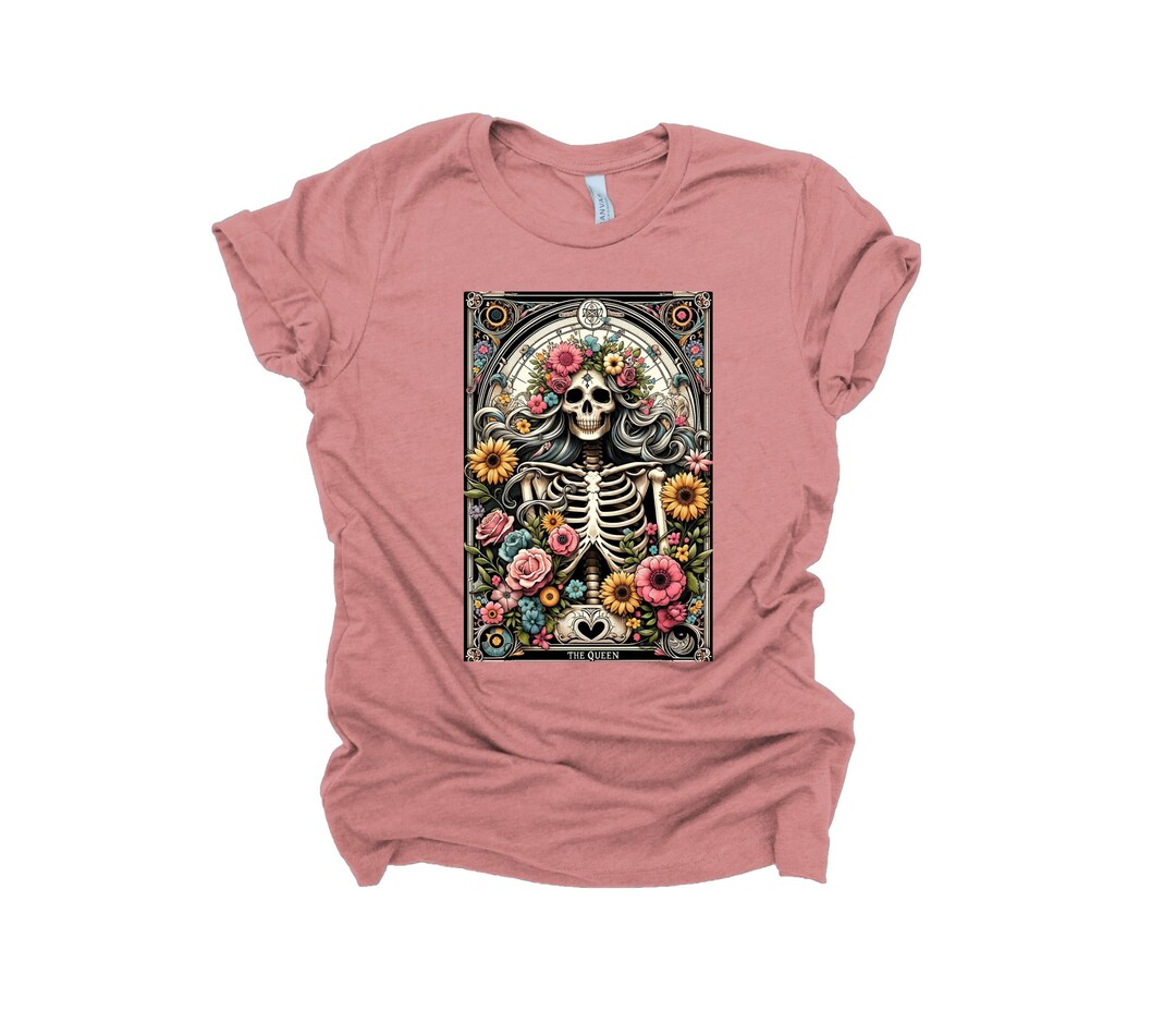 Queen Skeleton Tee- Grey Multi