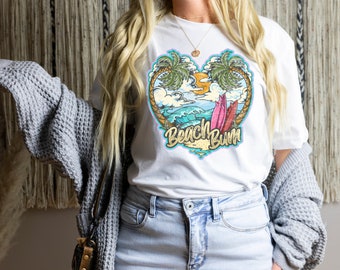 Strandshirt voor billen, vintage damest-shirt, strandshirt, zomershirt, trendy damesshirt, schattig damesshirt, strandshirt
