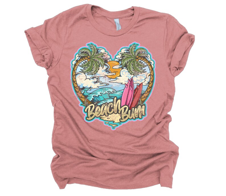 Beach Bum Shirt, Vintage Womens Tshirt, Beach Shirt, Summer Shirt ...