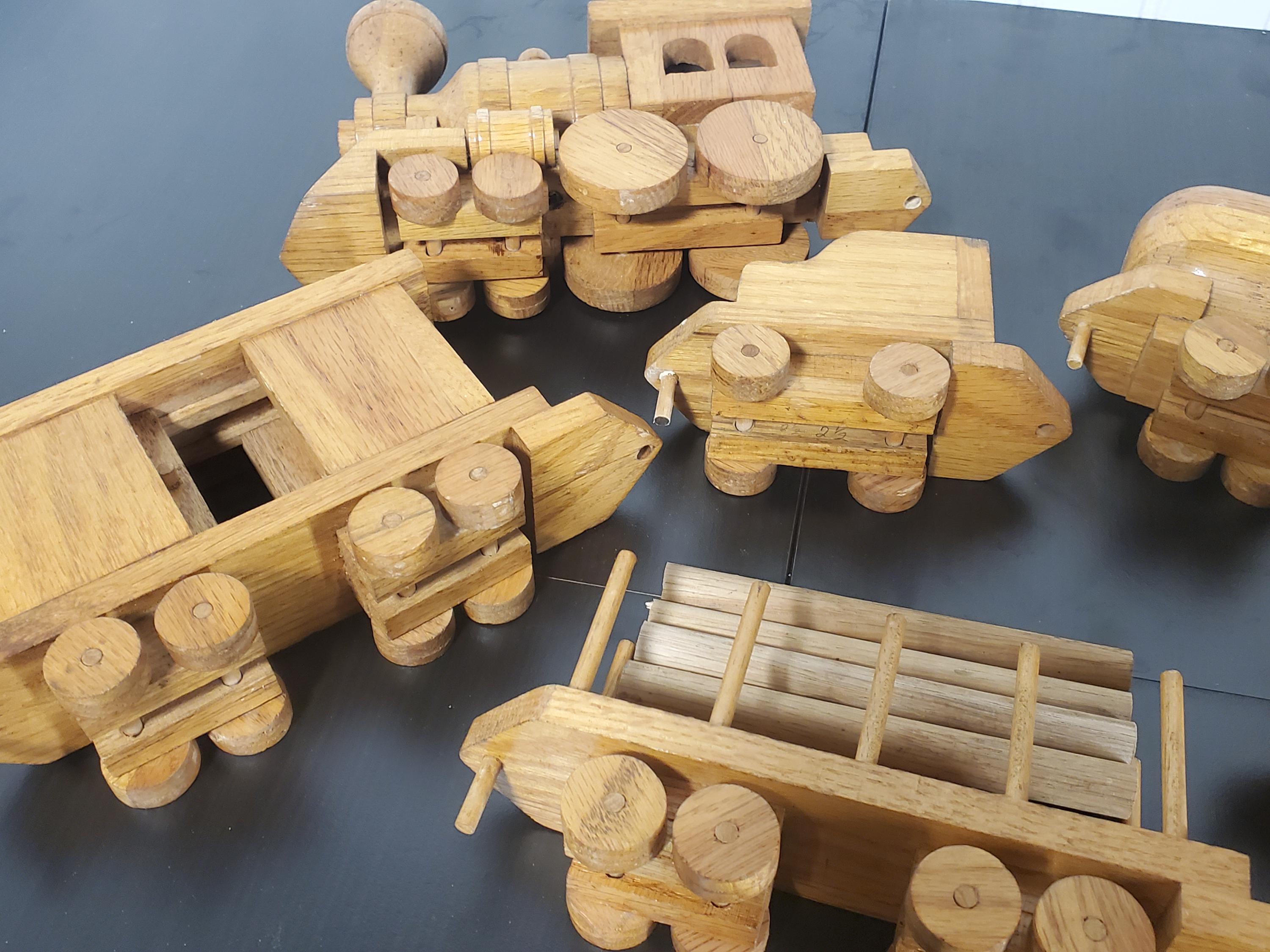 Handmade Model Train Vintage Solid Oak Toy Train, Handmade Model Train, Wooden Folk Art - Etsy