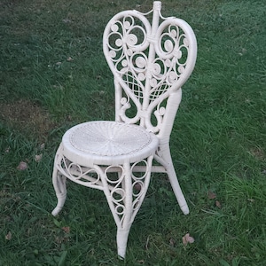 Wicker Vanity Chair Etsy