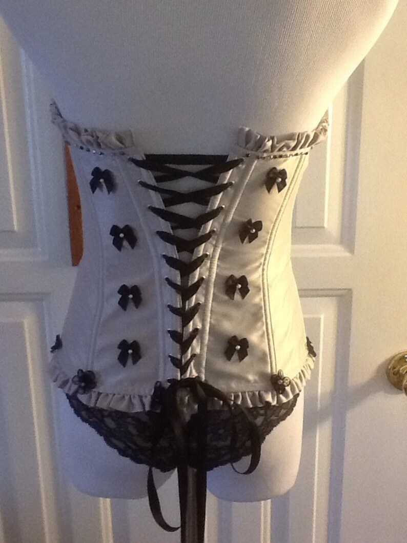 Sexy Med Silver Bedazzled Victoria's Secret Corset, XS NWT Lace VS