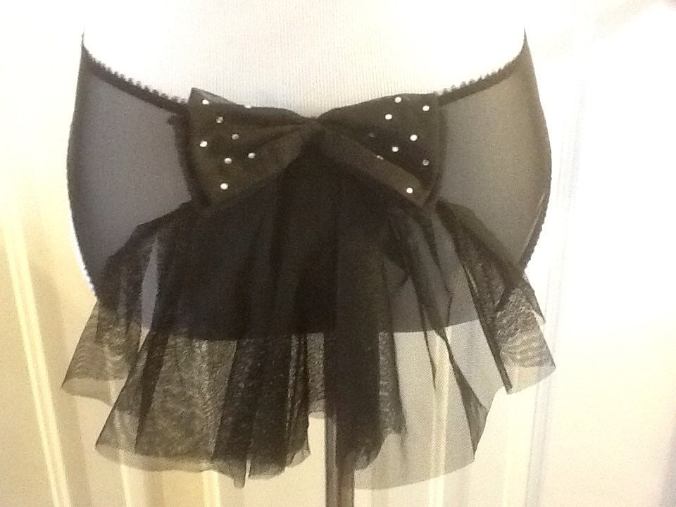 Bedazzled Candie's 34C Zebra Bra and Small Victoria's Secret Panties