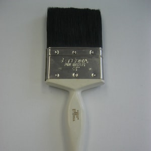 Vintage Eterna Professional Paint Brush VULCANIZED IN RUBBER 100% Pure Black  Bristle 3'' (Brand New)
