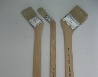 Artist Quality White bristle Brush Long handle Please Choose your size 20mm-40mm-60mm