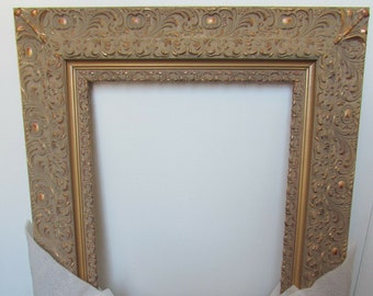 Rare Large Antique Gold Ornate Gallery Picture Frame 16x20 inches -5 ''inches wide New