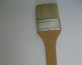 Tobgi --Artist Varnish brush white bristle long handle 60 mm Made in Italy