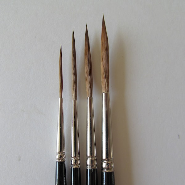 Artist Qualiy Red Sable Liner-Rigger EXTRA LONG HAIR Pointed- Please Choose your size - Made-in Germany