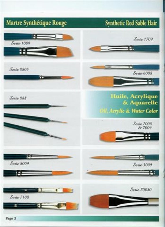 Artist Liner-rigger Sabeline Paint Brush PLEASE choose Your Size