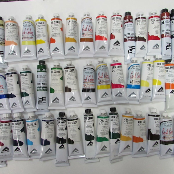 Artist Professional Quality Acrylic paint Ferrario CRIL-COLOR 60ml Made in Italy Please Choose your Colour