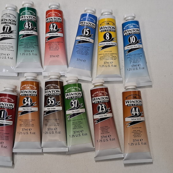 12- Winsor Newton Winton Oil colours 37ml Brand New  (Set D )