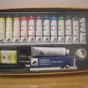 Artist Oil Paint Gift Set Ferrario Van Dyck Professional Oil Paint Kit | Complete Painting Set | Made in Italy
