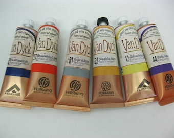 Set of 6 pcs Ferrario Van Dyck Finest Artist Oil Paint (Made in Italy) #3