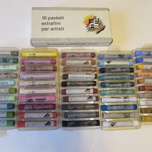 Ferrario Extrafine Artist Qaulity soft Pastels Set  50 pcs full stick -(Made in Italy)