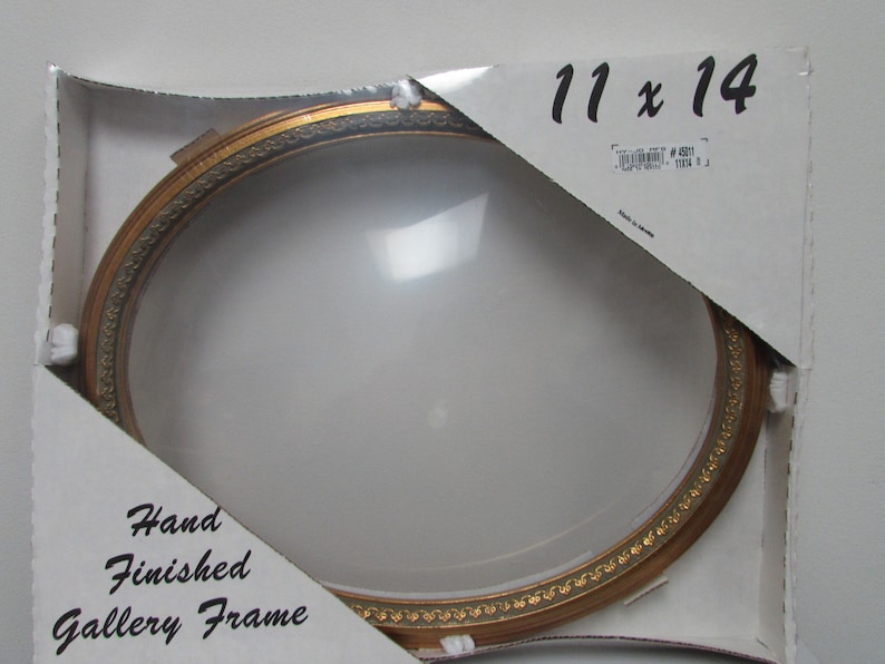 Vintage Gold Leaf Hand Finish Gallery Oval Picture Frame 11x14 Etsy