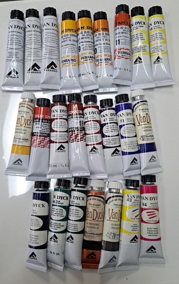 24pcs Ferrario Van Dyck Artist Quality Oil Colors 20ml ----Made in Italy--