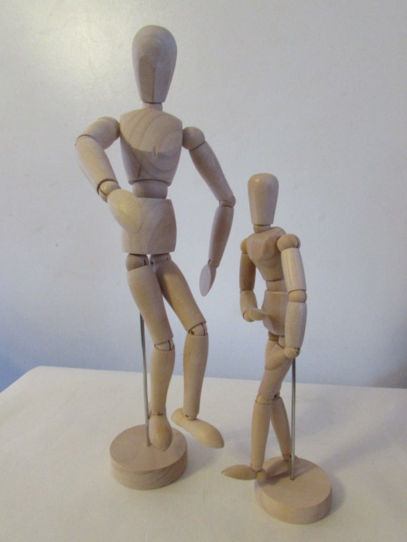 Artist Wooden Mannequin-manikin 12'' Inches Female or Male With