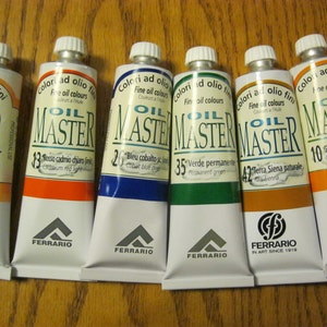 6 pcs Ferrario Oil Master Artist Oil 60ml   (Made in Italy)--Lot #2