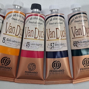 Set of 6 pcs Ferrario Van Dyck Finest Artist Oil Paint (Made in Italy) #4