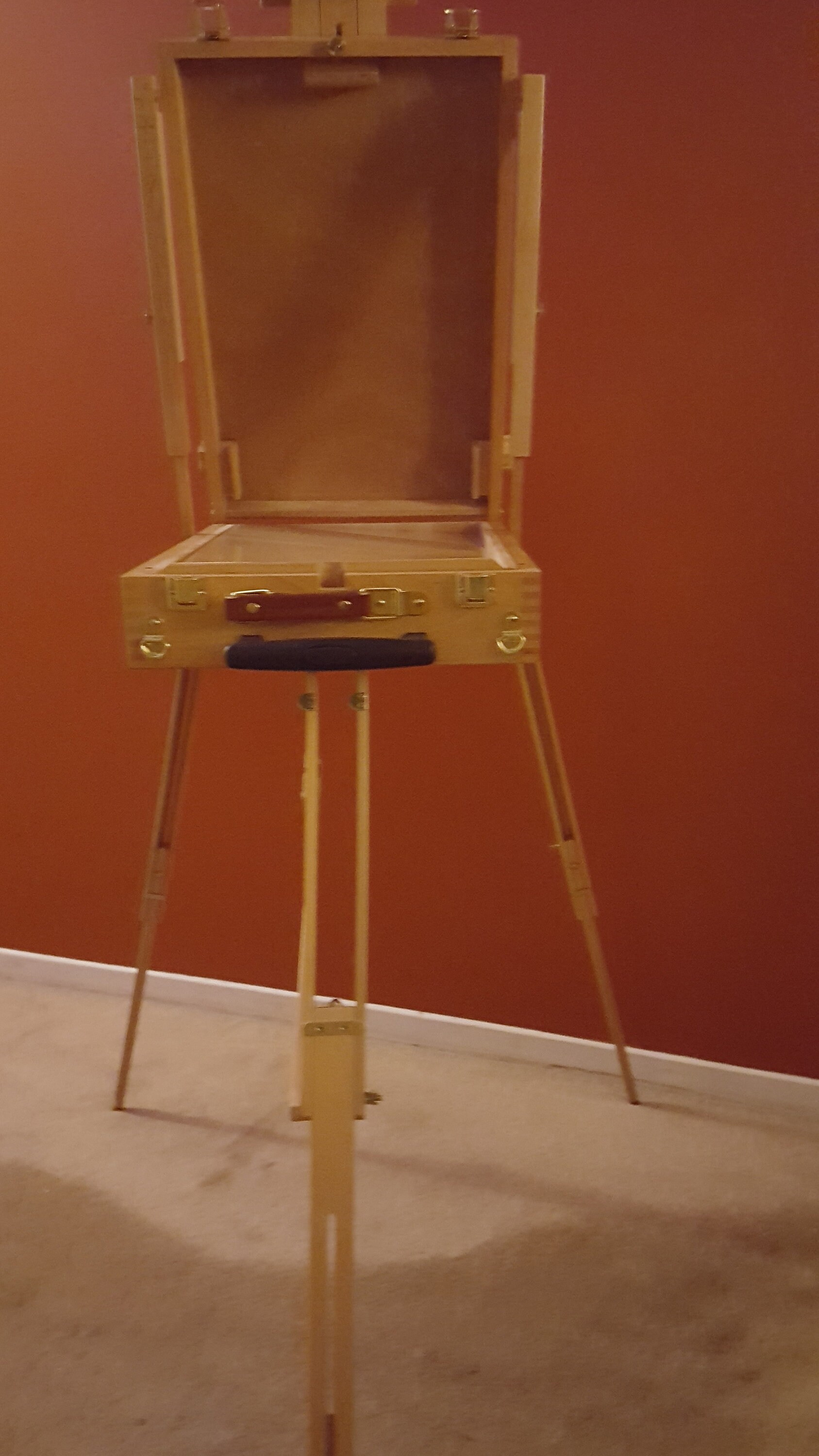 Grand Luxe Half Box French Easel, Premium Oiled Beechwood