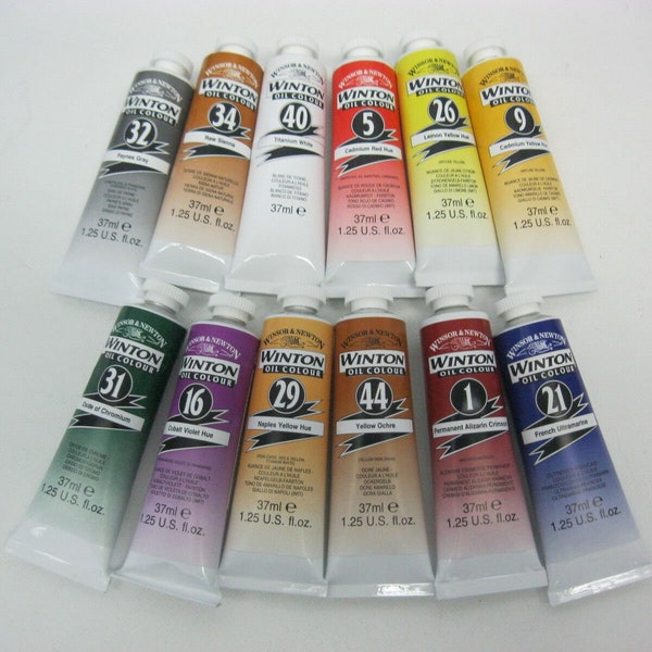 12- Winsor Newton Winton Oil colours 37ml Brand New  (Set A )