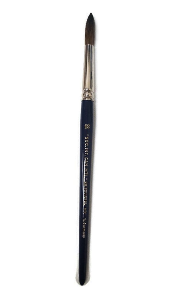 Winsor & Newton Artists' Kolinsky Sable Watercolor Brush - Round, Short  Handle, Size 12, BLICK Art Materials