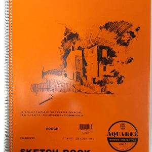 Aquabee Sketch Book Pad 11x14'' cali - 100 arkuszy #6075R Długopis i tusz, węgiel drzewny, ołówki, kredki